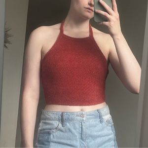 Soft halter crop top